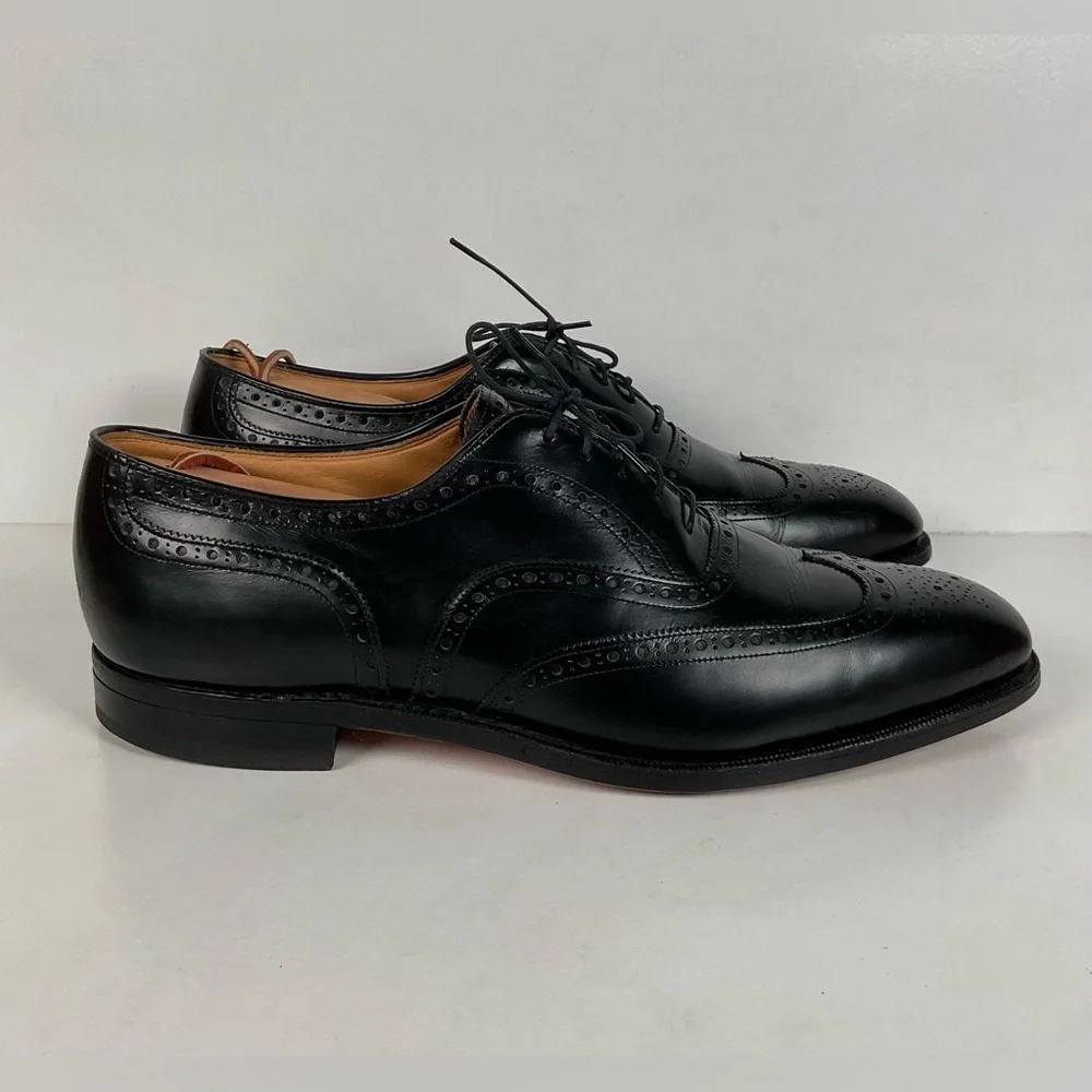 Vintage Johnston Murphy Oxford Shoes | USA Made | Classic Black | Men’s 12 D